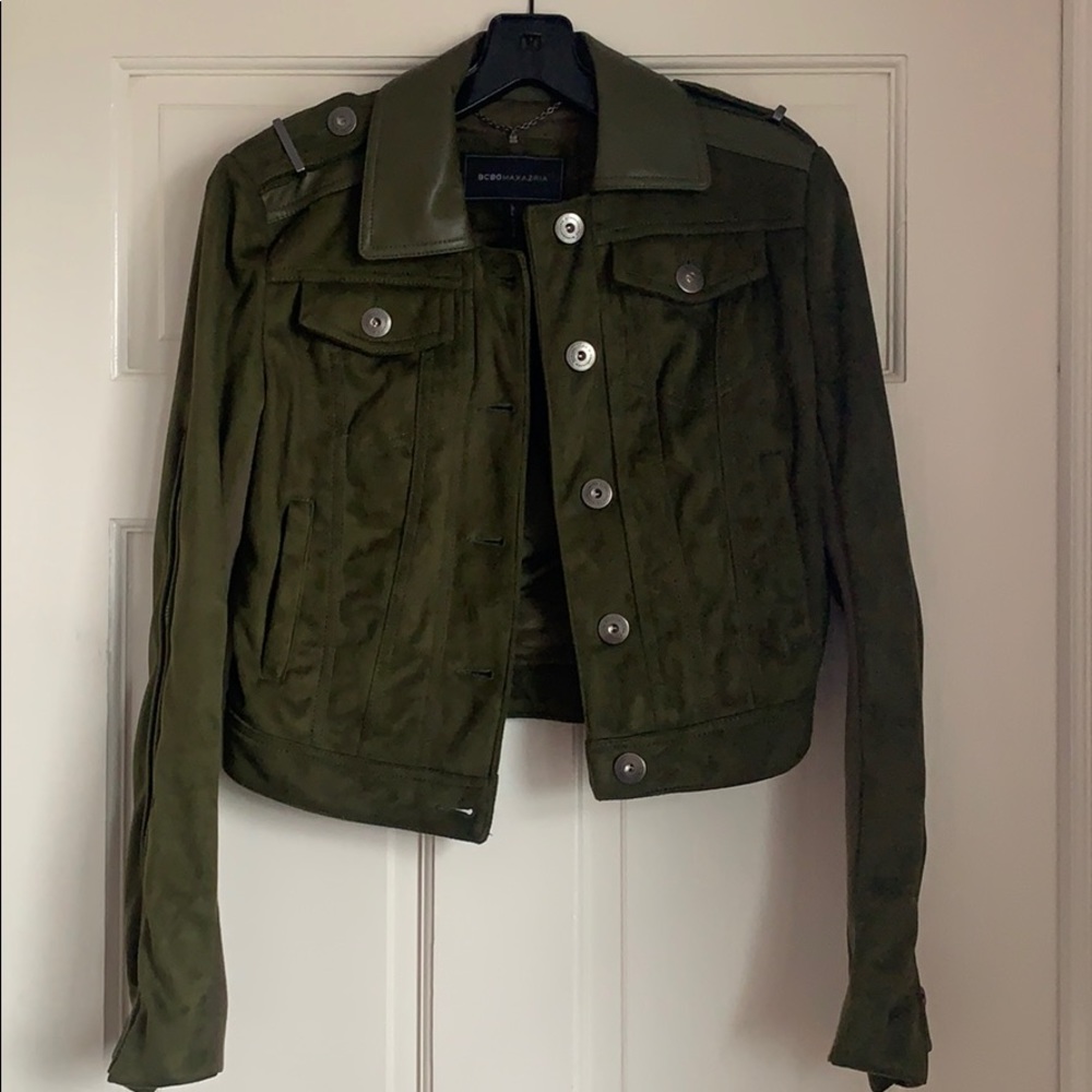Green Faux Suede Jacket